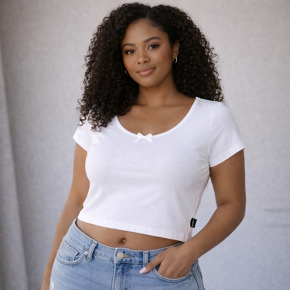 Vans Checkerboard Bow Crop Top White Large New With Tags